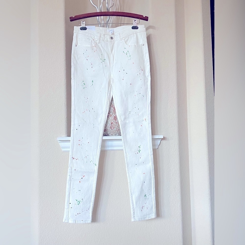 BP White Skinny Distressed Jeans Size 32